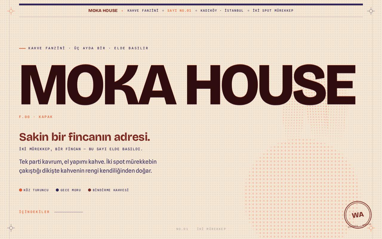 Köz Baskı demosunun açılış ekranı